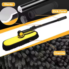 Factory Supply Bicycle or Motorcycle Chain Washer Microfiber Car Washing Mop Custom LOGO with Long Handle Car Wash Brush