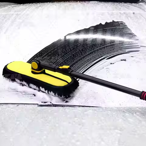 Factory Customized Chenille Bicycle or Motorcycle Chain Washer Microfiber Car Washing Mop with Long Handle Car Wash Brush
