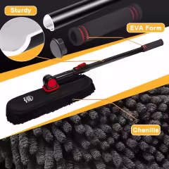 Microfiber Bicycle or Motorcycle Chain Washer Chenille Car Washing Mop with Long Handle Wash Brush