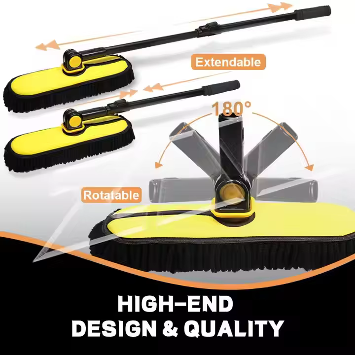 Chenille Microfiber Car Washing Mop Custom LOGO with Long Handle Car Wash Brush Extended Handle