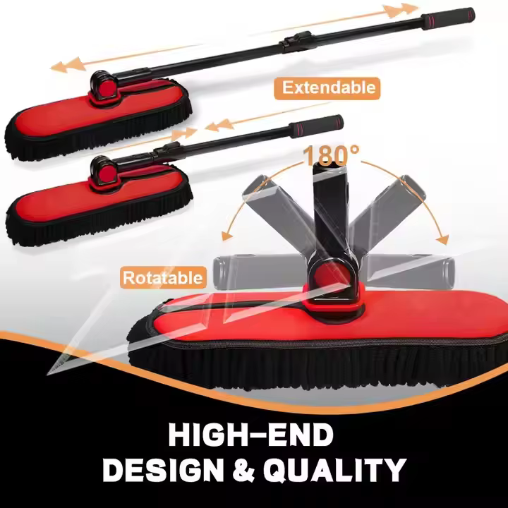 Chenille Bicycle or Motorcycle Chain Microfiber Car Washing Mop Customized with Long Handle Car Wash Brush Factory Supply