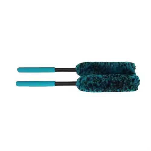 Black+Green Microfiber Car Tire Wheel Hub Washing Cleaning Detailing Brush for Auto Care