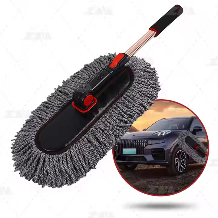 Customized Factory Supply Car duster Exterior and Interior with Telescopic Handle Car Cleaning Brush Extendable Handle