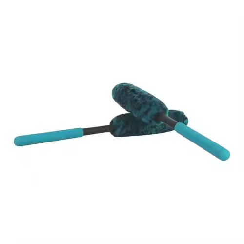 Black+Green Microfiber Car Tire Wheel Hub Washing Cleaning Detailing Brush for Auto Care