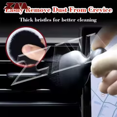 Car Interior Detailing Brush,Dust Brush Clean Tool with Cover,Car Dashboard Cleaner Soft Bristles for Leather,Engine Compartment,Air Conditioner,Vents,Panels & Computer (Black)-1pack