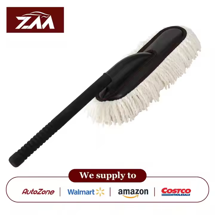 Manufacturer Supply Car Wash Brush Duster Soft Microfiber Exterior Car Cleaning Brush Microfiber Car Duster