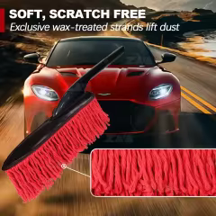 Factory Price Wax Cotton Car duster Car Cleaning with Long Handle Car Washing Mop Customized duster Auto