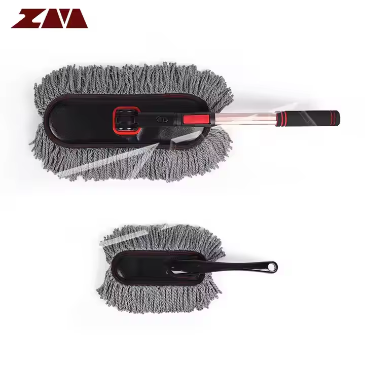 Factory Supply Microfiber Car duster Exterior with Telescopic Handle Soft Car Cleaning Brush Extendable Handle