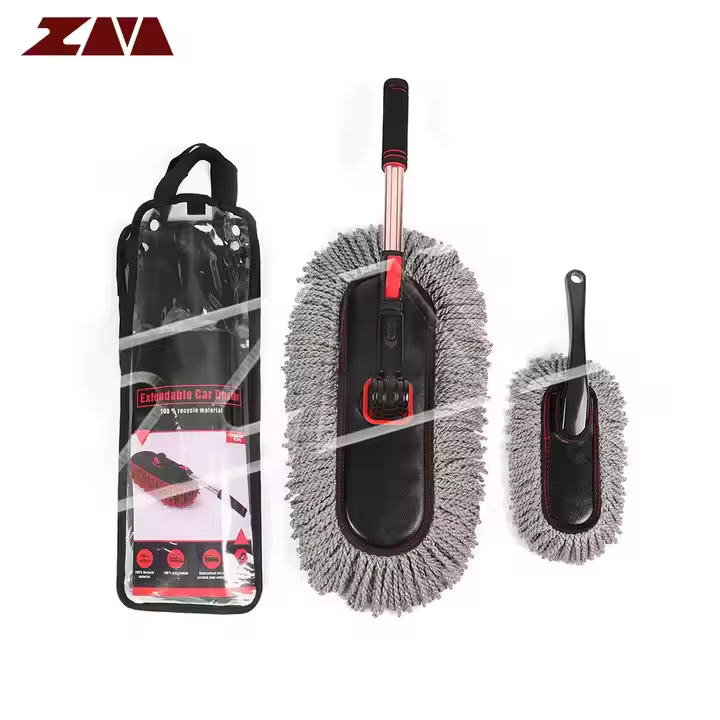 Factory Supply Microfiber Car duster Exterior with Telescopic Handle Soft Car Cleaning Brush Extendable Handle