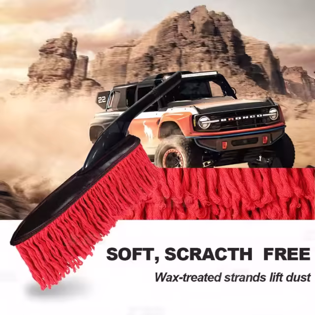 Factory Red Color Car Cleaning Brush No Scratch with Car Detailing Brush Set Car duster