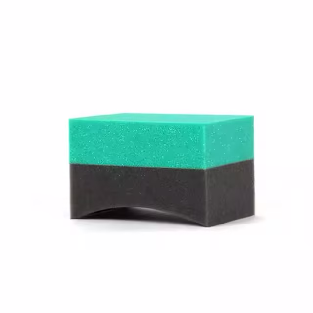 20g Green U Shape Tire Polishing Sponge Waxing Applicator Pad for Detailing