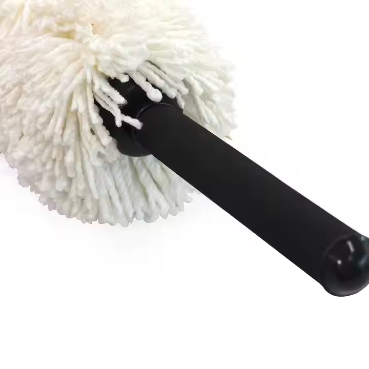 Fluffy Rotating Foam Handle White Microfiber Car Duster Auto Microfiber Mop Duster