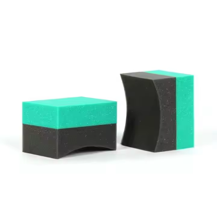 20g Green U Shape Tire Polishing Sponge Waxing Applicator Pad for Detailing