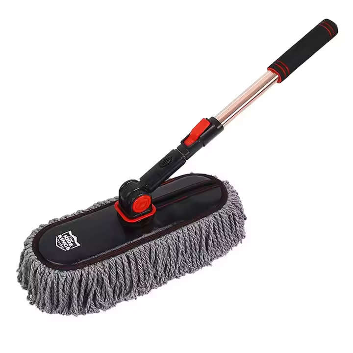 Microfiber Duster, Car Duster Kit,Interior & Exterior Cleaning Tools,Dashboard Detailing Brush,Scratch Lint Free,Pollen Removing,Extendable Handle,Truck,SUV,RV,Set of 2