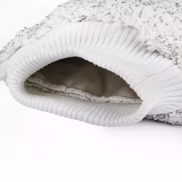 Microfiber and Chenille Double-Sided White Car Cleaning Mitt Gloves for Car Care Washing