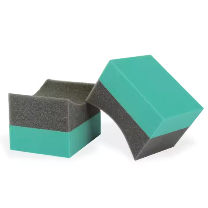 20g Green U Shape Tire Polishing Sponge Waxing Applicator Pad for Detailing