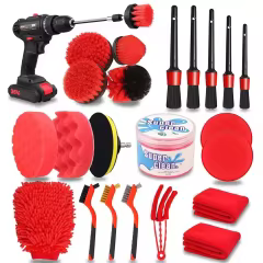 Soft Car Detailing Brush Set Auto Detailing Interior Feather Microfiber Car Duster