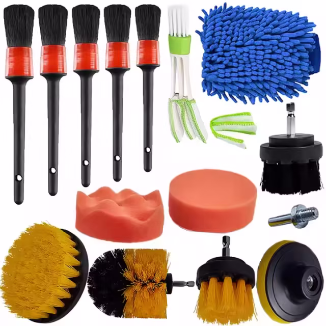 Soft Car Detailing Brush Set Auto Detailing Interior Feather Microfiber Car Duster