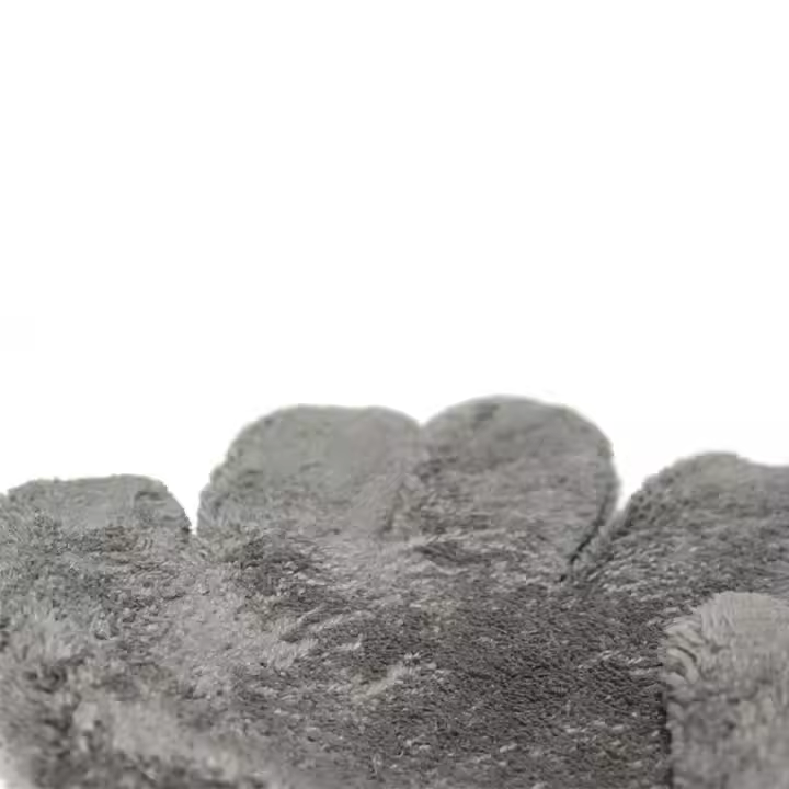 Gray Double-Sided Coral Velvet Microfiber Car Wash Mitt Gloves Dual-Sided Car Care Product