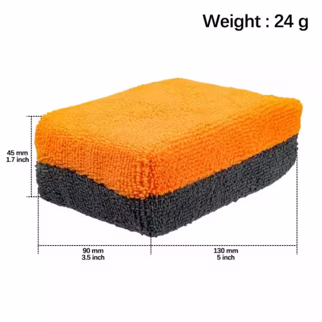 Double Color Car Waxing Sponge Foam Applicator with Towel for Polishing and Cleaning Car's Exterior