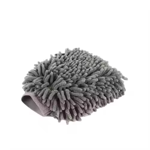 Microfiber Grey Chenille Double Side Car Cleaning Mitt Gloves Wash and Care Gloves