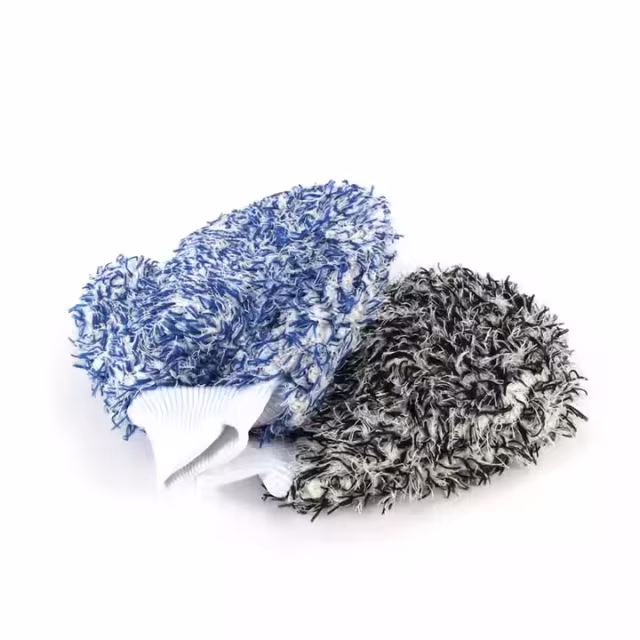 Auto Car Microfiber Gloves with Double Sided Big Finger Chenille Material for Car Care Cleaning and Washing Mitts