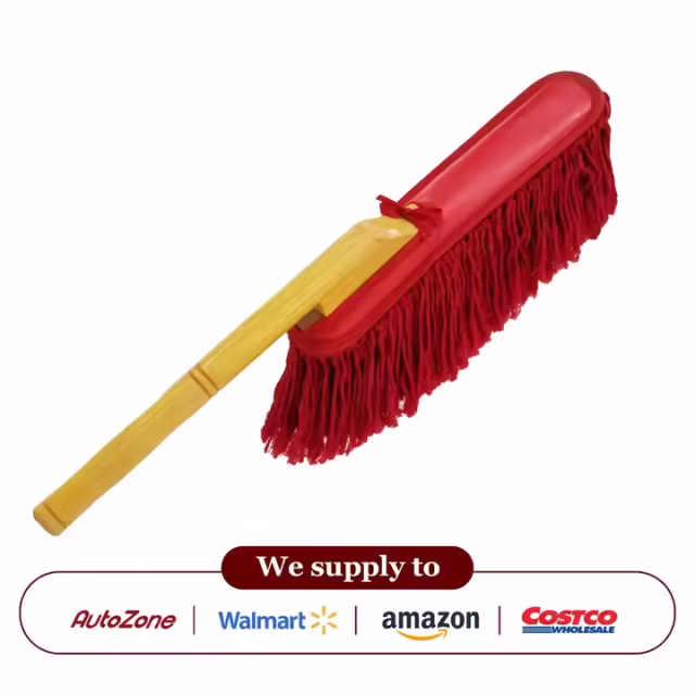 Factory Price Wax Cotton Car duster Car Cleaning with Wooden Handle Car Washing Mop Customized