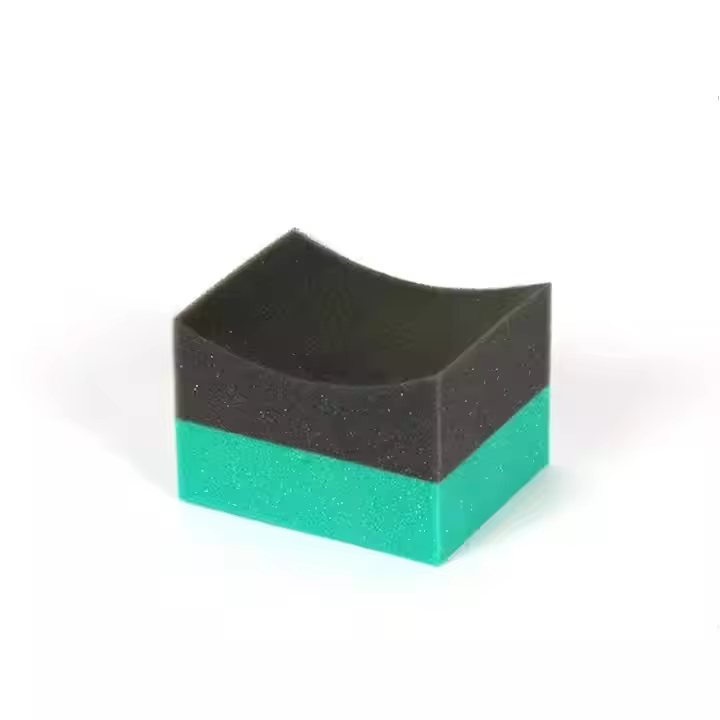 20g Green U Shape Tire Polishing Sponge Waxing Applicator Pad for Detailing