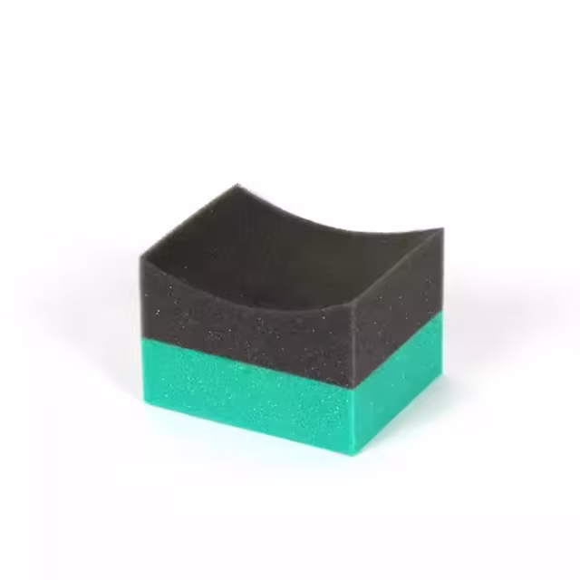 20g Green U Shape Tire Polishing Sponge Waxing Applicator Pad for Detailing