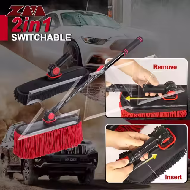 Microfiber Washing Cleaning Brush Wax Car duster Car Cleaning duster with Extendable Telescoping Handle Car Wash Mop