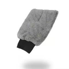 Gray Car Cleaning Waxing Polishing Microfiber Gloves Car Washing Mitt