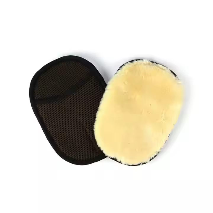 White Single Side Car Cleaning Washing Mitt Gloves for Car Care