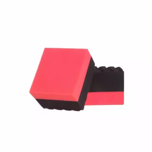Square Wavy Red Hand Waxing Sponge Applicator Dressing Pad for Car Wax Made of Foam