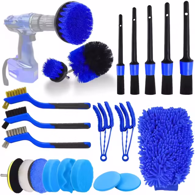Soft Car Detailing Brush Set Auto Detailing Interior Feather Microfiber Car Duster