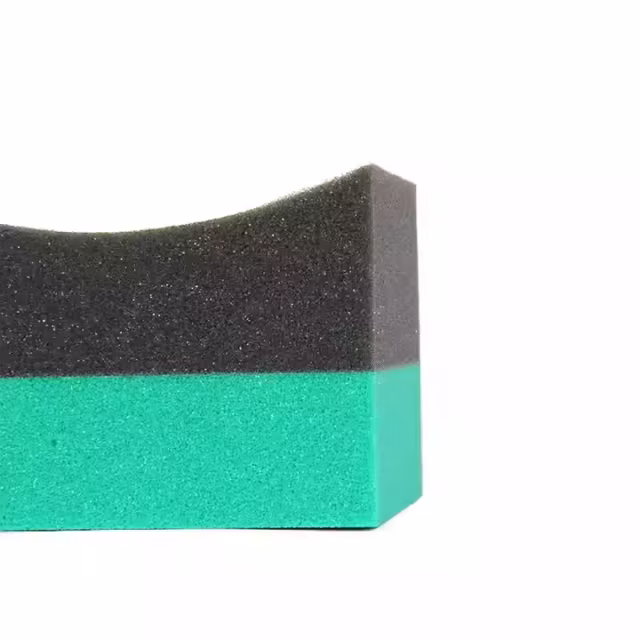 20g Green U Shape Tire Polishing Sponge Waxing Applicator Pad for Detailing