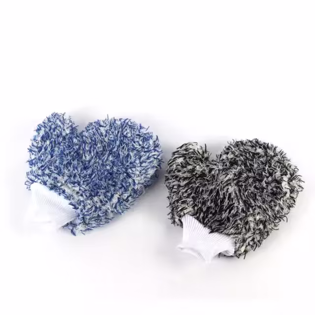 Auto Car Microfiber Gloves with Double Sided Big Finger Chenille Material for Car Care Cleaning and Washing Mitts