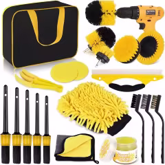 Car Detailing Brush Drill Clean Brushes Buffing Sponge Pads Cleaning Tools