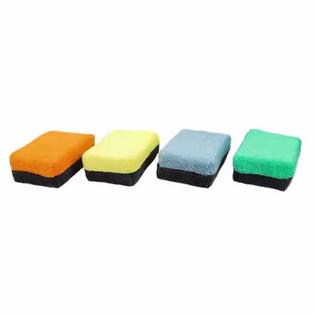 Double Color Car Waxing Sponge Foam Applicator with Towel for Polishing and Cleaning Car's Exterior