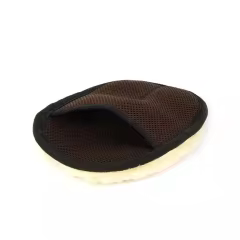 White Single Side Car Cleaning Washing Mitt Gloves for Car Care