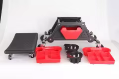 Best Price Wholesale Plastic Mechanic Stool with Repair Tools Tray and Roller Chair for Vehicle Maintenance and Car Cleaning