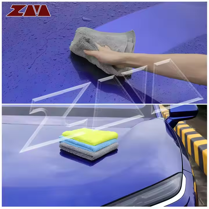 16\"x16\" Highly Absorbent Grey Microfiber Car Wash Towel Lint-Free Cleaning Cloths for Car Washing