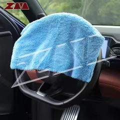 16in x 16in Blue Extra Soft Microfiber Car Wash Cleaning Towel Durable Absorbent Lint-Free for Interior Car Care Cleaning
