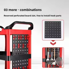 Customized Portable Trolley Detail Cart Cost-Effective Metal Plastic Car Wash Tool Storage Customizable Car Detailing Tools Cart