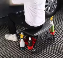 Plastic Roller Chair with Repair Tools Tray for Vehicle Maintenance and Car Cleaning Car detailing