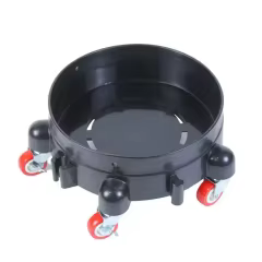 Car Detailing Bucket with Grit Guard & Dolly - Dual-Water Wash Plastic Bucket for Convenient Car Cleaning