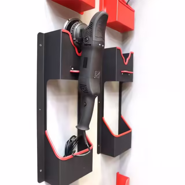 Black Metal/Steel Car Polisher Shelf Detailing Polishing Machine Holder