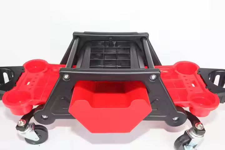 Best Price Wholesale Plastic Mechanic Stool with Repair Tools Tray and Roller Chair for Vehicle Maintenance and Car Cleaning