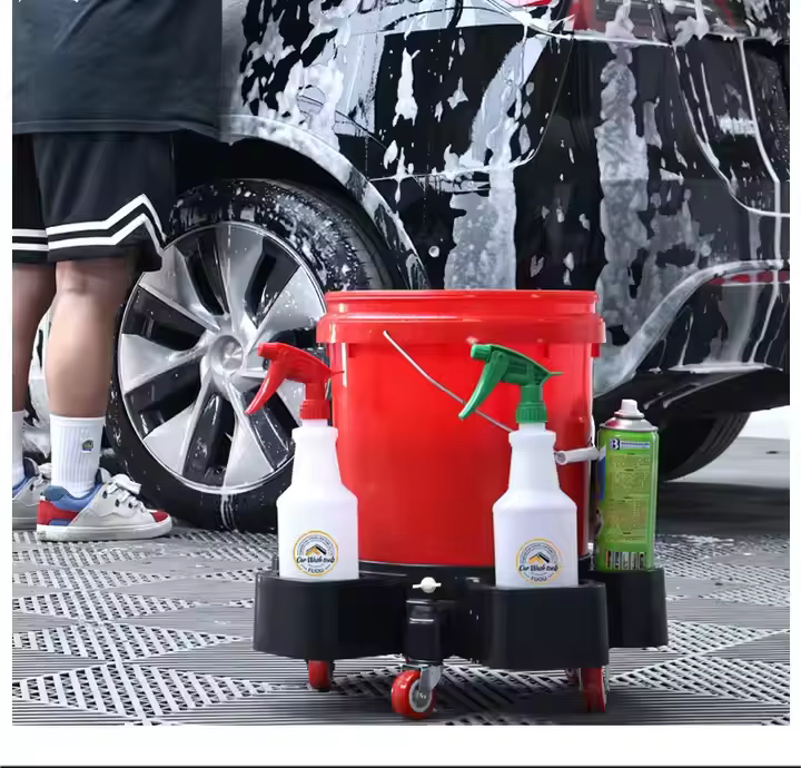Plastic Mobile Base Car Washer Bucket for Car Detailing Mobile Car Wash Bucket