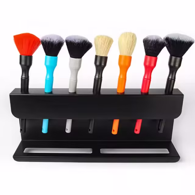 Small 16" Car Brush and Sprayer Placement Rack Made of Plastic and Metal Material