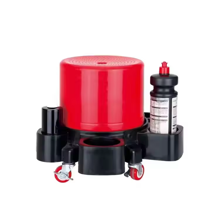 Factory Supply Mobile Car Wash Bucket Kit with Wheel Dolly Household Trolley Plastic Bucket Car Cleaning Tools Car Detailing